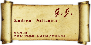 Gantner Julianna névjegykártya